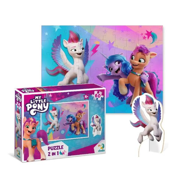 Дитячі Пазли My Little Pony "Пригоди Санні, Ізі та Зіпп" DoDo 200137 60 елементів, з фігуркою 200137 фото