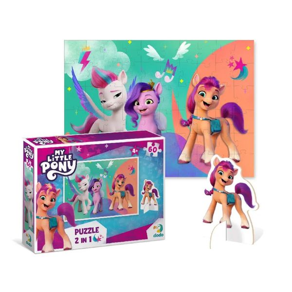 Дитячі Пазли My Little Pony "Пригоди Санні, Піпп та Зіпп" DoDo 200138 60 елементів, з фігуркою 200138 фото