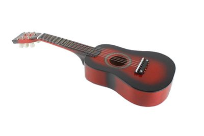 Игрушечная гитара с медиатором M 1369 деревянная Красный 1369Blue фото