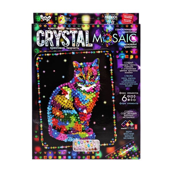 Креативное творчество "Crystal mosaic Кот" CRM-02-09, 6 форм элементов CRM-02-09 фото