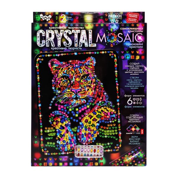 Креативное творчество "Crystal mosaic Леопард" CRM-02-03, 6 форм элементов CRM-02-03 фото