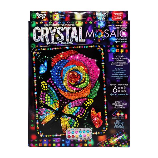 Креативна творчість "Crystal mosaic Квітка" CRM-02-07, 6 форм елементів CRM-02-07 фото