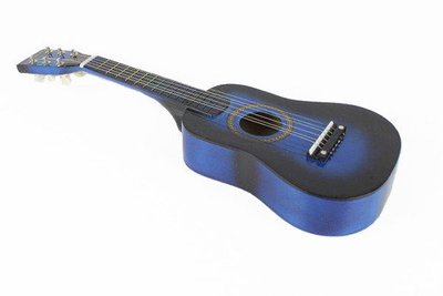 Игрушечная гитара M 1370 деревянная Синий M 1370Blue фото