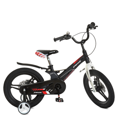 Велосипед детский PROF1 LMG16235 16 дюймов, черный LMG16235 фото