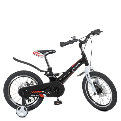 Велосипед детский PROF1 LMG16235-1 16 дюймов, черный LMG16235-1 фото