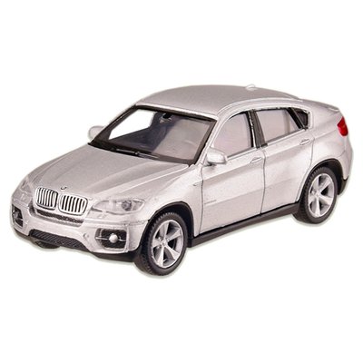 Машина металлическая BMW X6 "WELLY" 44016CW масштаб 1:43 Серебряный 44016CW(Silver) фото