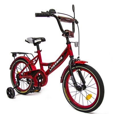 Велосипед детский 2-х колесный 16" 211615 (RL7T) Like2bike Sky, бордовый, рама сталь, со звонком 211615 фото